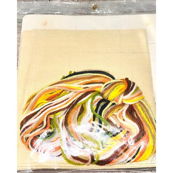 Raccoon Crewel Pillow Kit Erica Wilson Vintage NIP 1976 - Picture 3 of 3